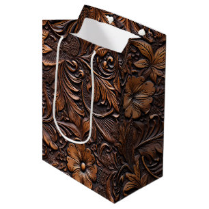 Western Cowgirl Brown Blume Mittlere Geschenktüte