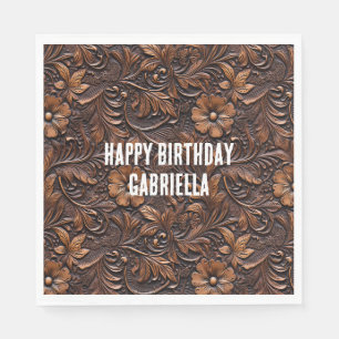 Western Cowgirl Brown Blume Serviette