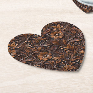 Western Cowgirl Brown Blume Untersetzer