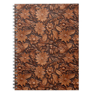 Western Cowgirl Brown Floral Notizblock