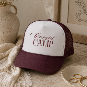 Western Cowgirl Camp Roter Junggesellinnenabschied Truckerkappe