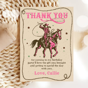 Western Cowgirl fête d'anniversaire Carte de remer