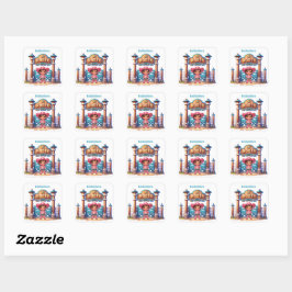 Western Cowgirl First Rodeo Geburtstag Custom Quadratischer Aufkleber