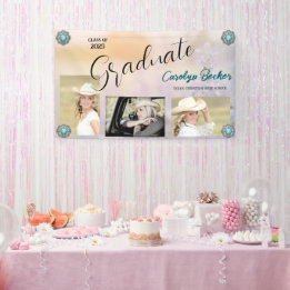 Western Cowgirl Foto Abschluss Banner
