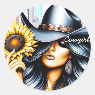 Western Cowgirl Frauen Stickers