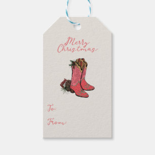 Western Cowgirl frohe Weihnachten bis von Geschenk Geschenkanhänger