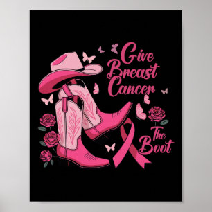 Western Cowgirl geben Brustkrebs die Boot Awaren Poster