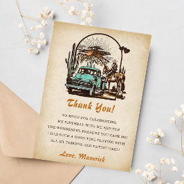 Western Cowgirl Geburtstagsparty Danke Karte