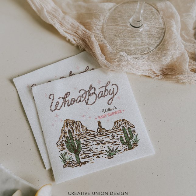 Western Cowgirl Girl Babydusche Serviette (Von Creator hochgeladen)