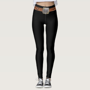 Western-Cowgirl-Gurt und Schnalle drucken Leggings