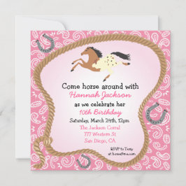 Western Cowgirl Horse Party Einladung