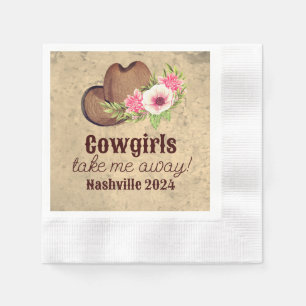 Western Cowgirl Junggesellinnenabschied Nashville Serviette