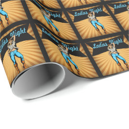 Western Cowgirl Ladys Night Geschenkpapier