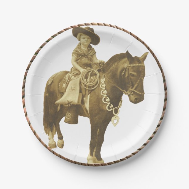 Western Cowgirl Party Paper Teller (Vorderseite)