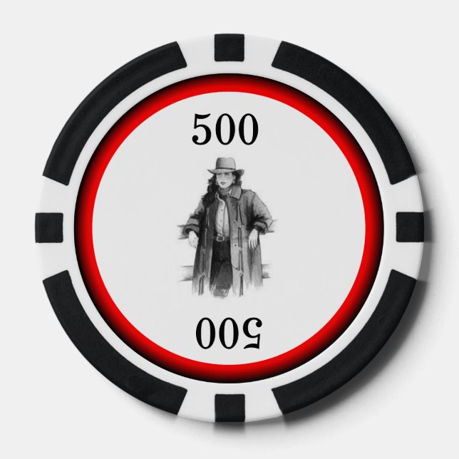 Western Cowgirl Pokerchips (Vorderseite)
