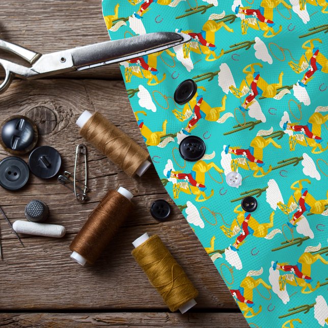 Western Cowgirl Retro Gemustert Stoff (Von Creator hochgeladen)