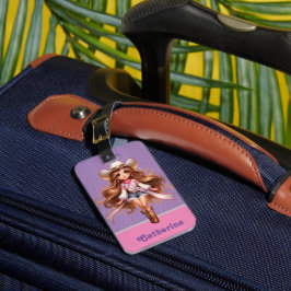 Western Cowgirl Rodeo Princess 1 Personalisiert Gepäckanhänger