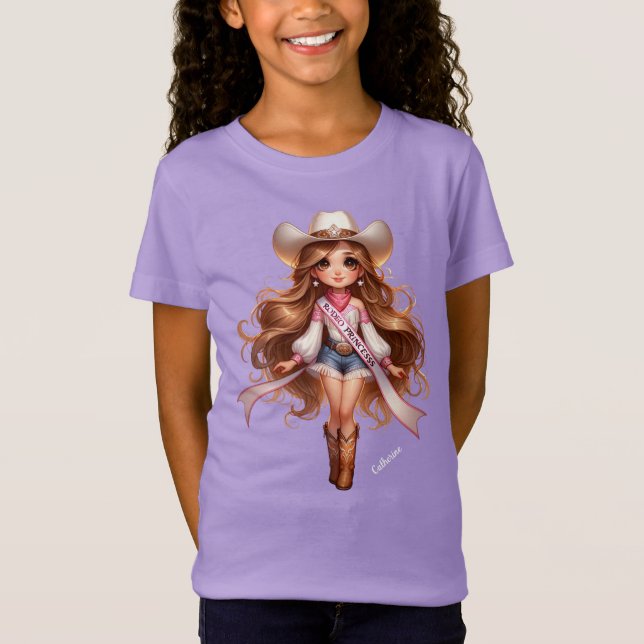 Western Cowgirl Rodeo Princess Custom T-Shirt (Vorderseite)