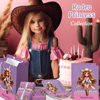 Western-Cowgirl-Rodeo-Prinzessin 1 Personalisiert Einladung