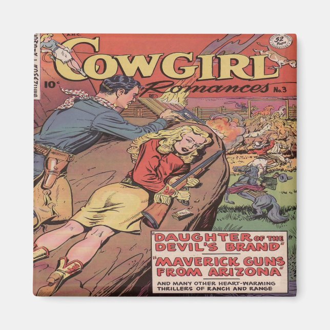 Western Cowgirl Romance Magnet (Vorne)