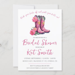 Western Cowgirl Stiefel und Blume Brautparty Einladung