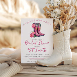 Western Cowgirl Stiefel und Blume Brautparty Einladung