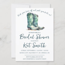 Western Cowgirl Stiefel und Blume Brautparty