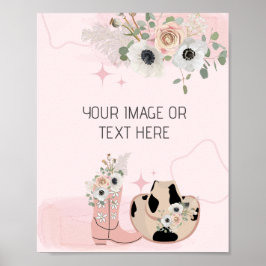 Western-Cowgirl-Thema Leere DIY einsetzen Poster