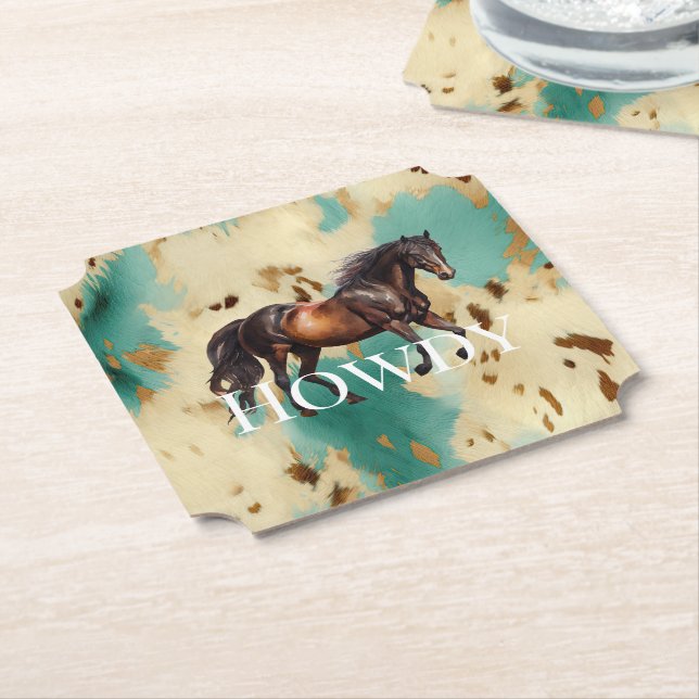 Western Cowgirl Untersetzer (angewinkelt)