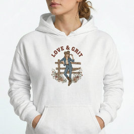 Western Cowgirl Vintage Pullover Kapuzenpullover G