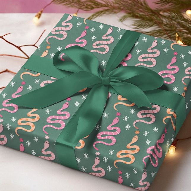 Western Cowgirl Wüste Schlangen Muster Geschenkpapier (Von Creator hochgeladen)