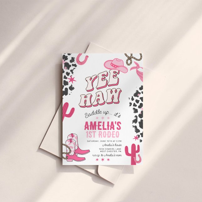 Western Cowgirl's First Rodeo Einladung (Von Creator hochgeladen)
