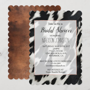 Western Cowhide Einladung