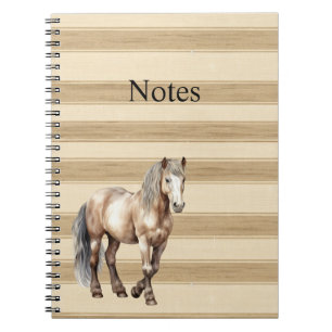 Western Creme Streifen Pferd Notizblock