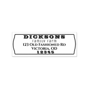 Western Custom Rücksendeadresse Briefmarke Farm Ho Gummistempel