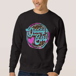 Western Daddy Daddys Mädchen Leopard Herz Rosa Mäd Sweatshirt