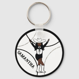 Western/Dancer Schlüsselanhänger Schwarz-weiß A