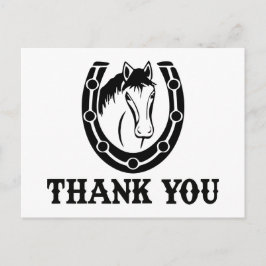 Western Danke, dass Ihr Pferd Horseshoe Wedding Bl Postkarte