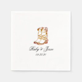 Western Dark Brown Hochzeit Serviette