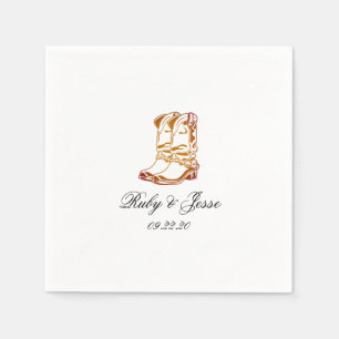 Western Dark Brown Hochzeit Serviette