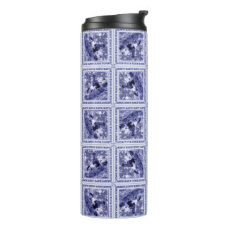 Western Denim Blue Delft Kachel - Thermobecher Thermosbecher
