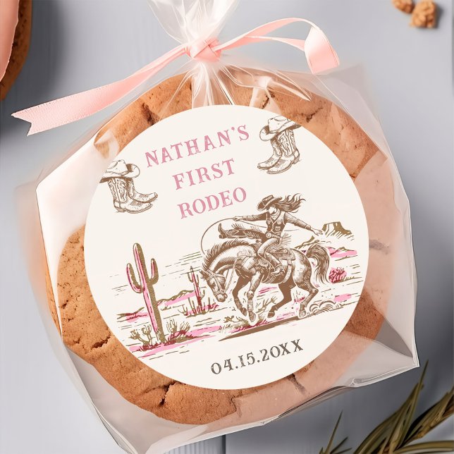 Western Desert Boots Rodeo Birthday Sticker (Von Creator hochgeladen)