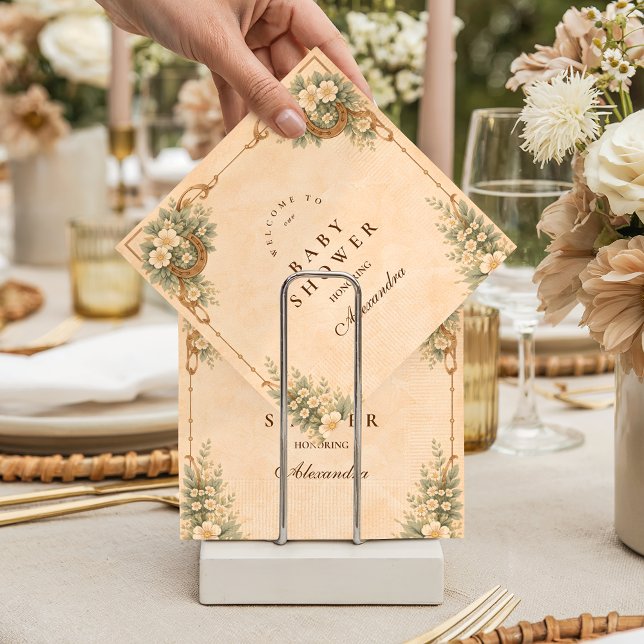 Western Desert Horseshoe Baby Shower Serviette (Von Creator hochgeladen)