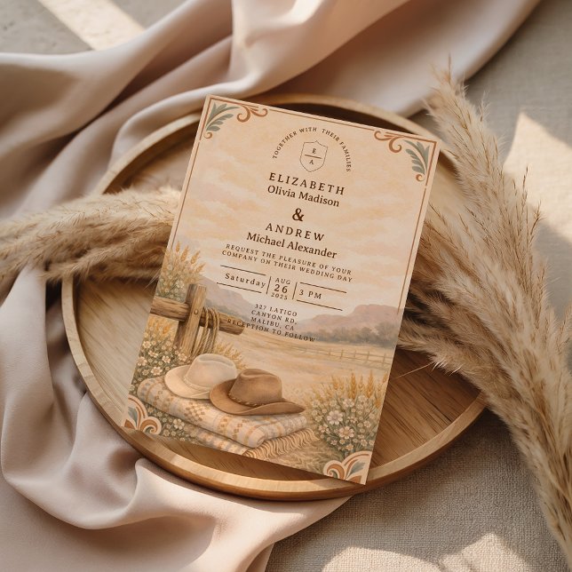 Western Desert Ranch Wedding Einladung (Von Creator hochgeladen)