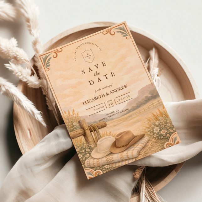 Western Desert Ranch Wedding Save The Date (Von Creator hochgeladen)
