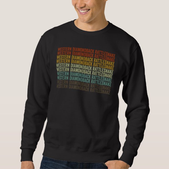 Western-Diamondback-Klapperschlange Retro Sweatshirt (Vorderseite)
