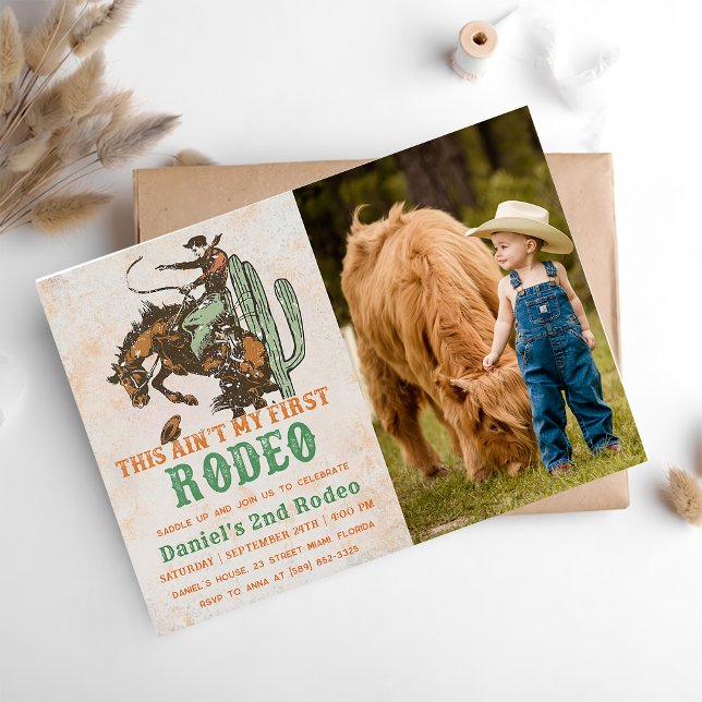 Western Dies ist nicht mein erster Rodeo 2. Geburt Einladung (Von Creator hochgeladen)