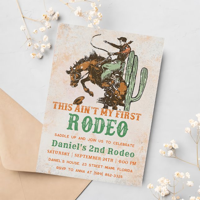 Western Dies ist nicht mein erster Rodeo 2. Geburt Einladung (Von Creator hochgeladen)