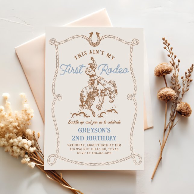 Western Dies ist nicht mein erster Rodeo 2. Geburt Einladung (Von Creator hochgeladen)