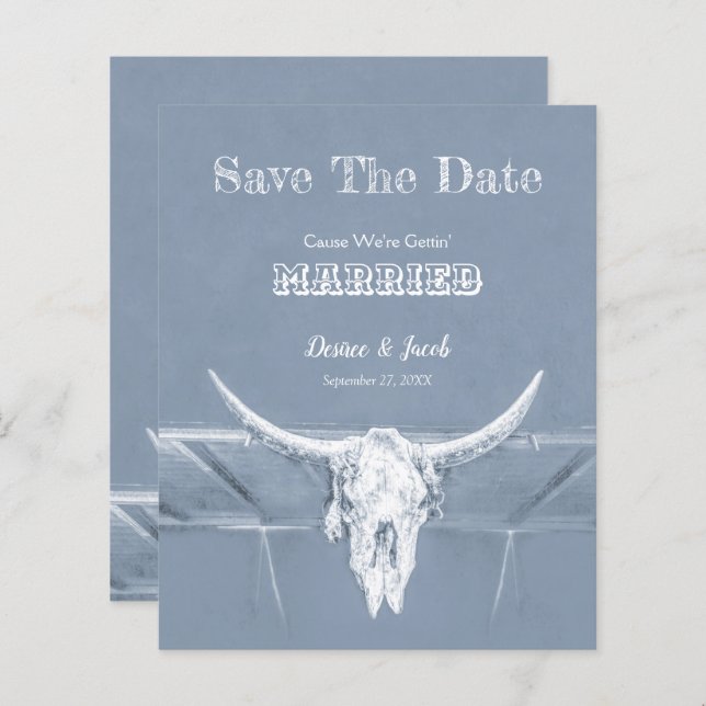 Western Dusty Blue White Rustic Not Budget (Vorne/Hinten)